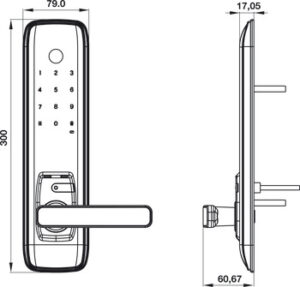 Hafele Digital-Lock EL7800 PLUS - Front Design