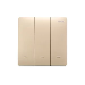 Zigbee Smart Switch Triple Rocker Champagne Gold